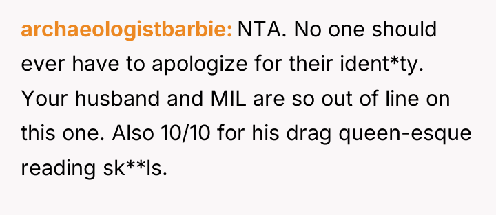 archaeologistbarbie NTA. No one should ever have to apologize for...