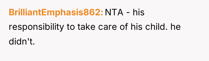 BrilliantEmphasis862 NTA - his responsibility to take care of his...