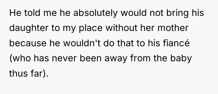 He told me he absolutely would not bring his daughter...