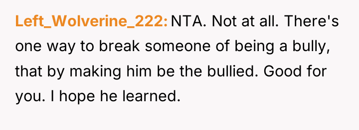 Left_Wolverine_222 NTA. Not at all. There's one way to break...