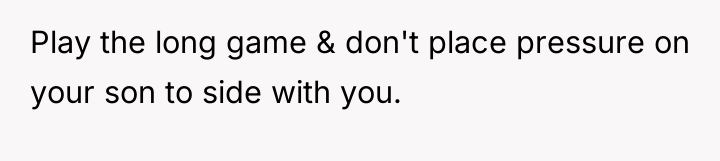 Play the long game & don't place pressure on your...