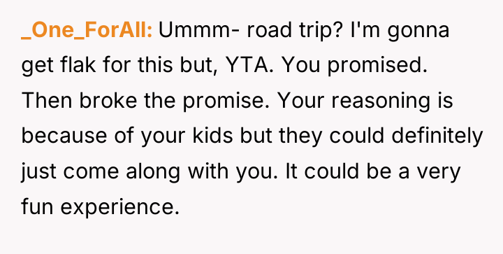 _One_ForAll Ummm- road trip? I'm gonna get flak for this...