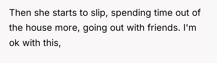 Then she starts to slip, spending time out of the...