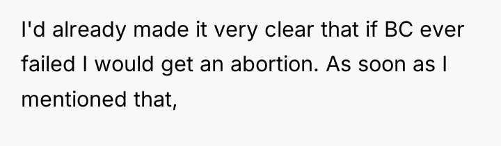 I'd already made it very clear that if BC ever...