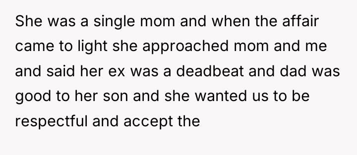She was a single mom and when the affair came...