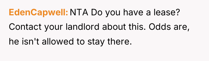 EdenCapwell NTA Do you have a lease? Contact your landlord...