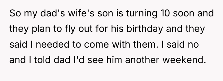 So my dad's wife's son is turning 10 soon and...