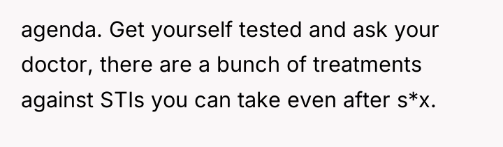 agenda. Get yourself tested and ask your doctor, there are...