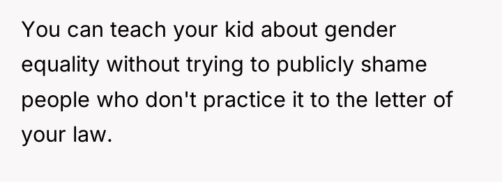 You can teach your kid about gender equality without trying...