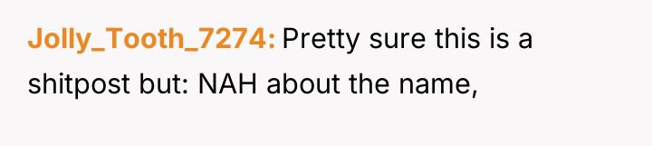 Jolly_Tooth_7274 Pretty sure this is a shitpost but: NAH about...