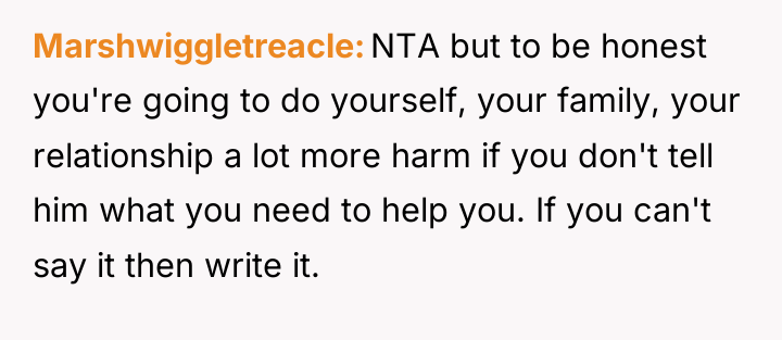 Marshwiggletreacle NTA but to be honest you're going to do...