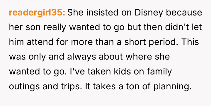 readergirl35 She insisted on Disney because her son really wanted...