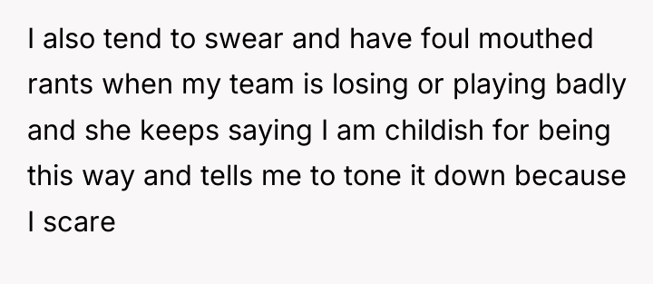 I also tend to swear and have foul mouthed rants...