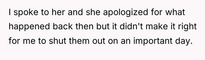 I spoke to her and she apologized for what happened...