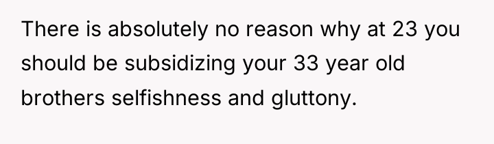 There is absolutely no reason why at 23 you should...