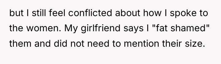 but I still feel conflicted about how I spoke to...