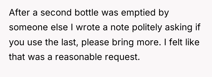 After a second bottle was emptied by someone else I...