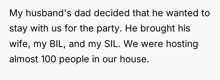 My husband's dad decided that he wanted to stay with...