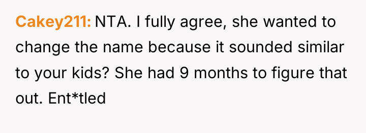 Cakey211 NTA. I fully agree, she wanted to change the...