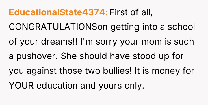 EducationalState4374 First of all, CONGRATULATIONSon getting into a school of...