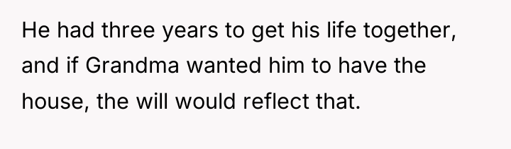 He had three years to get his life together, and...