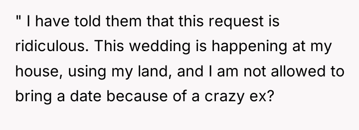 " I have told them that this request is ridiculous....