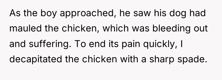 As the boy approached, he saw his dog had mauled...