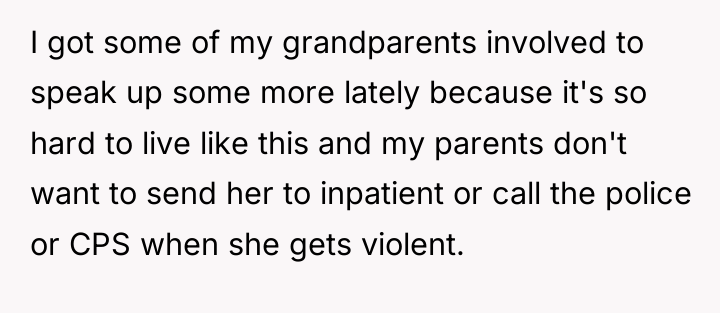I got some of my grandparents involved to speak up...
