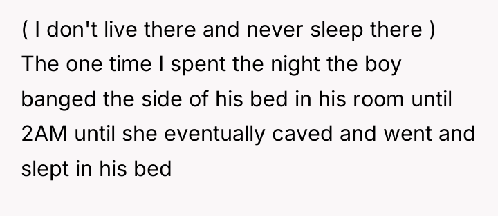 ( I don't live there and never sleep there )...