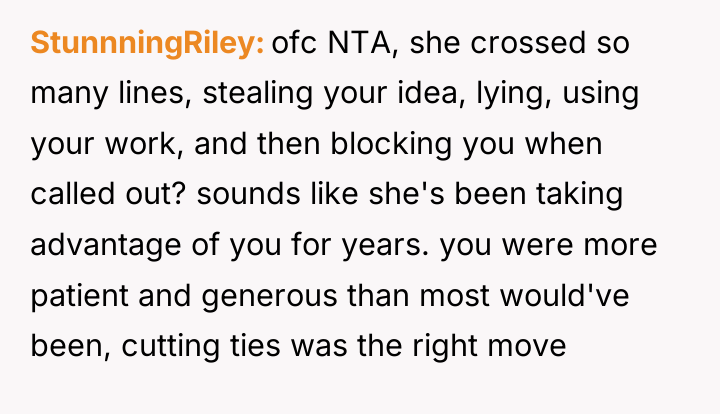 StunnningRiley ofc NTA, she crossed so many lines, stealing your...