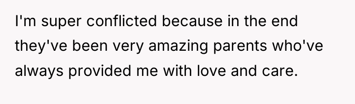 I'm super conflicted because in the end they've been very...
