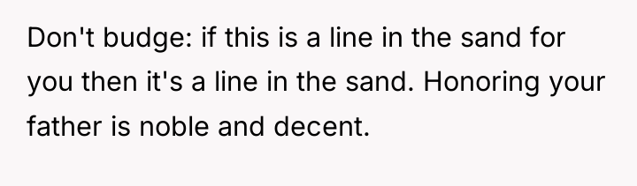 Don't budge: if this is a line in the sand...