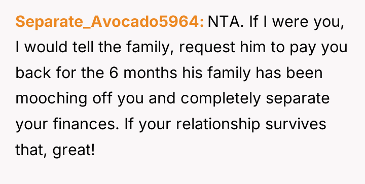 Separate_Avocado5964 NTA. If I were you, I would tell the...