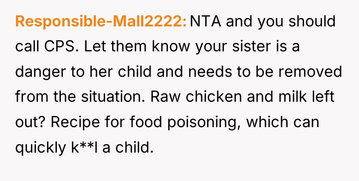 Responsible-Mall2222 NTA and you should call CPS. Let them know...