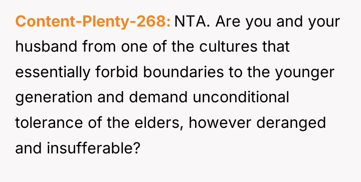 Content-Plenty-268 NTA. Are you and your husband from one of...