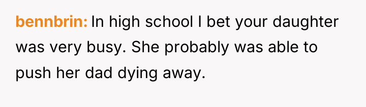 bennbrin In high school I bet your daughter was very...