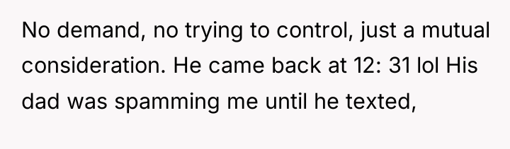 No demand, no trying to control, just a mutual consideration....