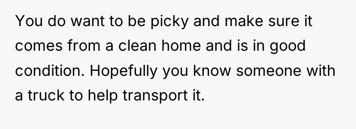 You do want to be picky and make sure it...