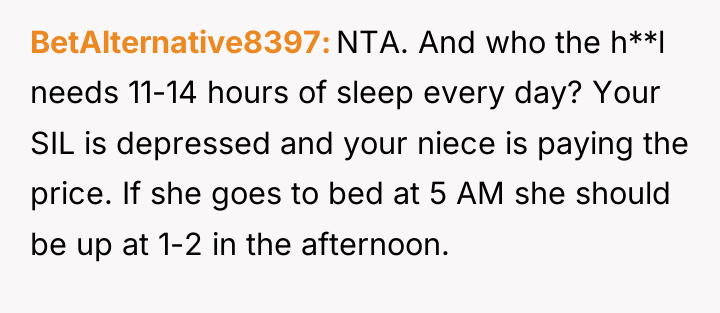 BetAlternative8397 NTA. And who the h**l needs 11-14 hours of...