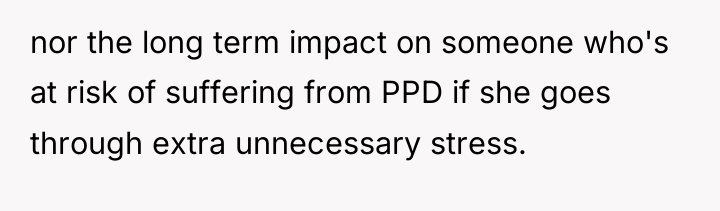nor the long term impact on someone who's at risk...