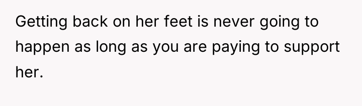 Getting back on her feet is never going to happen...