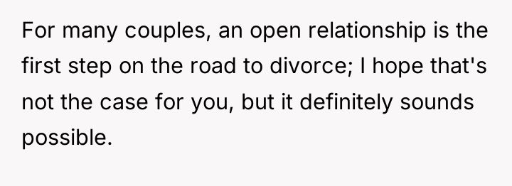 For many couples, an open relationship is the first step...