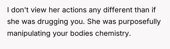 I don't view her actions any different than if she...