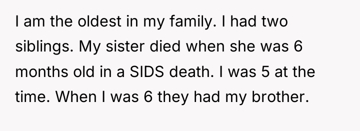 I am the oldest in my family. I had two...
