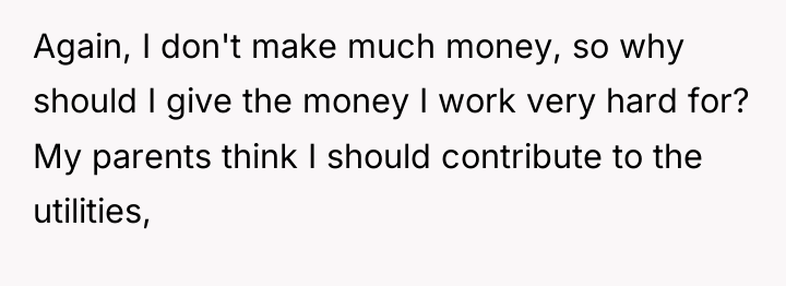 Again, I don't make much money, so why should I...