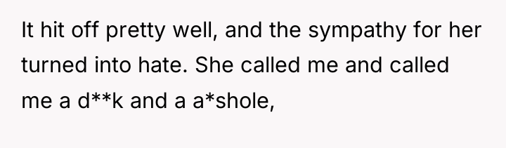 It hit off pretty well, and the sympathy for her...