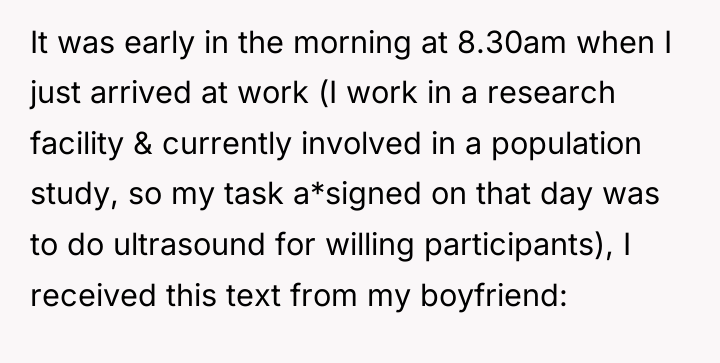 It was early in the morning at 8.30am when I...