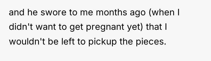 and he swore to me months ago (when I didn't...