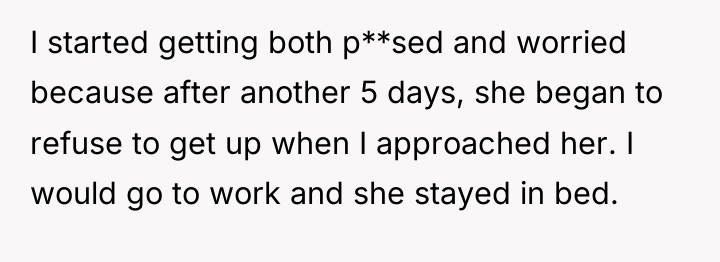 I started getting both p**sed and worried because after another...