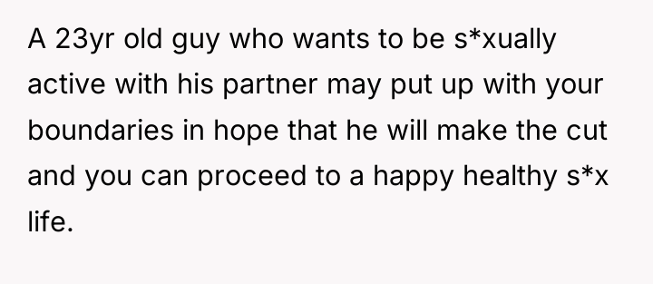 A 23yr old guy who wants to be s*xually active...
